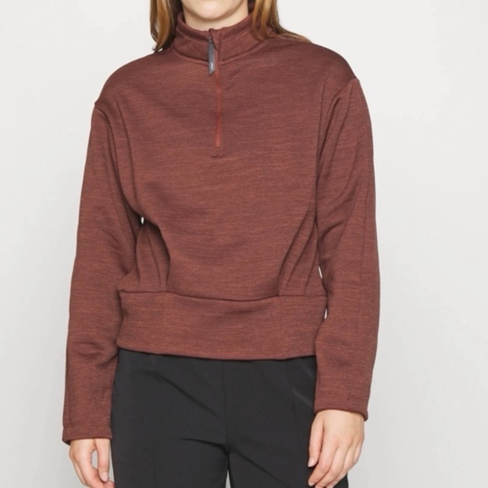 Athleta Altitude Polartec Half Zip Sweatshirt - Women's Size XL - Brown EUC